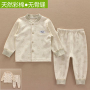 秋季哈咪奇宝宝彩棉内衣，套装儿童秋衣秋裤，两件套长袖开衫婴儿衣服