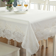日本进口桌布防水圆桌正方形长方形台布蕾丝PVC塑料欧式茶几桌布
