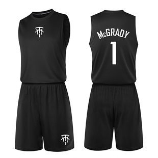 男子篮球服训练服背心宽松透气麦迪1号球衣套装可DIY定制印字印号