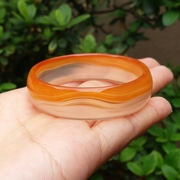 巴西纯天然红玛瑙手镯童镯冰透橙甜美少女儿童环 (内径46mm)