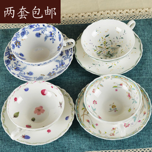欧式骨瓷咖啡杯套装英式陶瓷下午茶杯红茶杯茶具手工描金咖啡杯碟