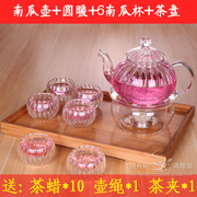耐热玻璃茶具套装带保温过滤内胆花茶壶茶盘整套花草冲茶茶具