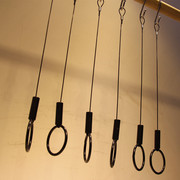 服装店吊环吊挂衣架展示架黑色钢丝吊架0.2—3米长挂衣服吊环