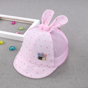网帽3-4-5-6-7-89-10-12个月夏季婴儿帽子0-1岁半男女宝宝遮阳帽