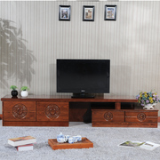 中式现代实木电视柜水曲柳，橡木简约客厅，茶几组合储物整装家具地柜