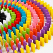 多米诺骨牌500 1000片儿童成人比赛标准大号益智力积木制机关玩具