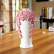 白色陶瓷花瓶摆件花插花客厅现代简约乔迁婚庆家居餐桌装饰