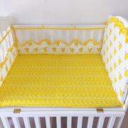 纯棉a类婴儿床围四件套，儿童拼接床围护栏夏季透气防撞软包可定制