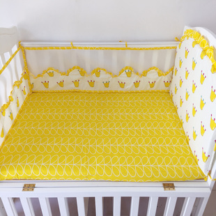 纯棉a类婴儿床围四件套儿童拼接床围护栏夏季透气防撞软包可定制