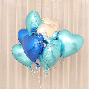结婚用品气球婚庆铝膜气球18寸爱心形气球婚礼现场布置道具