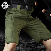 cqb军迷战术裤工装短裤夏季薄款棉体能训练军绿排汗马蹄战术短裤