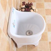 卫生间阳台陶瓷拖把池小号，一体洗漱拖布槽，墩布盆连体水槽卫浴水池