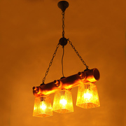 欧式复古地中海美式乡村竹艺吊灯餐厅灯酒吧灯个性创意中式灯具
