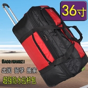 出国超轻大容量可折叠防水带，支撑架拉杆托运行李，箱包36寸拉杆包