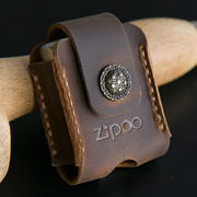 Zippo打火机皮套手工复古真皮挂腰通用打火机保护套