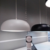 西安宜家 IKEA纽墨奈吊灯 北欧现代风白色餐客厅书房铁艺圆形吊灯