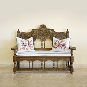 东南亚风格泰式实木沙发，印度家具ch261摩洛哥风格，实木三人沙发