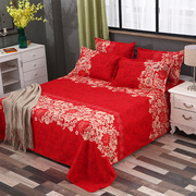 大红色床单单件1.2m1.5米单人床，夏季亲肤磨毛2.32.5米双人被单子