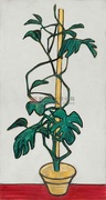 中式玄关花卉植物装饰画常玉油画常青藤手绘书房现代娱乐场所