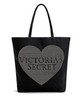 维多利亚的秘密VS外贸原单女款黑色手提单肩运动健身帆布大包袋