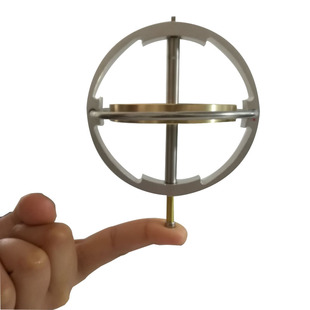 金属机械陀螺仪玩具，gyroscope大学实验反重力陀螺可来图加工