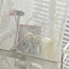 现代简约欧式白色窗纱帘卧室书房客厅梭织绣花窗帘布窗纱定制