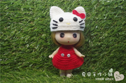 韩国冬己迷糊娃娃，9cm11cm可穿衣服，hellokitty套装手工娃衣