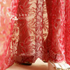 台岛红色针织蕾丝面料，连衣裙礼服布料，女服装布料#l428红色
