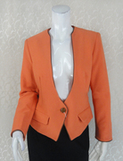 1折橙红橘红长袖，短外套40码中老年大码西装，女2023春秋沐兰2