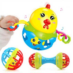 0-1岁婴儿手抓球健身球，3-6-9-12个月宝宝，摇铃软胶球早教益智玩具