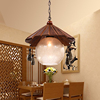中式复古吊灯怀旧个性创意实木单头餐厅灯吧台仿古酒吧茶楼灯具
