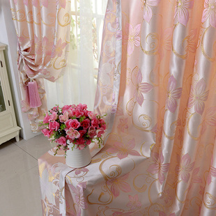 2022奢华现代大气高档简约北欧式粉色窗，帘布客厅卧室成品