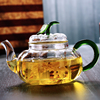高硼硅耐热玻璃花茶壶花草，茶具功夫泡茶壶，透明过滤加热南瓜壶