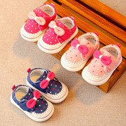 春秋季幼儿公主单鞋女童婴儿软底学步鞋小童宝宝布鞋子1-3岁2一两