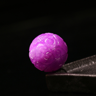 雕刻2014皇家多宝手链舒俱来珠mm16散珠18回纹紫单珠舒俱来天然