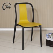 款塑料椅子美式餐椅，休闲椅咖啡厅椅子接待办公椅子创意等位椅
