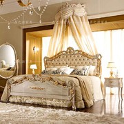 法式宫廷欧式新古典(新古典)大床奢华布艺，床双人床实木雕刻大床1.8米婚床