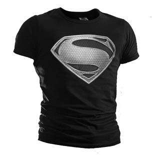 黑色超人 黑白色logo 标志 T恤 衣服 蝙蝠侠超人 钢铁之躯