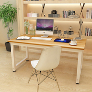 简易电脑台式桌，家用写字台书桌简约现代钢木办公双人桌子