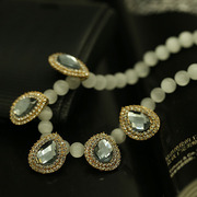 t66猫眼石球水晶，短款项链锁骨链女韩国饰品可爱项链颈链