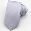 银白色领带7cm银灰色领带，男士英伦韩版窄款纳米，防水商务工作领带