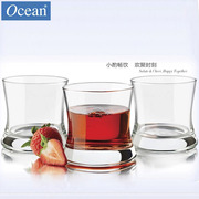 进口ocean透明玻璃水杯茶杯子，创意果汁杯饮料威士忌杯收腰