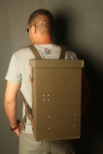 70年制复古亚麻硬质定型帆布包 双肩背包工具箱 防压箱 双肩背囊