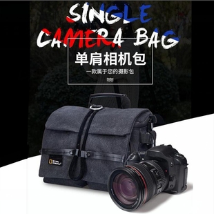 适用于国家地理系列相机包单反(包单反，)单肩帆布防水佳能尼康索尼摄影背包