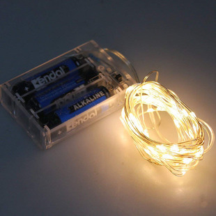 小彩灯电池款led灯串电池盒铜线灯串满天星，节日圣诞装饰灯防水
