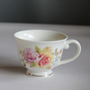 陶瓷有耳茶杯大号花茶，品茗杯带把简约描金，个人杯咖啡杯定制