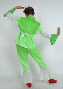 喇叭袖过渡秧歌服饰少数民族舞蹈，演出服装秧歌舞台表演服装绿色