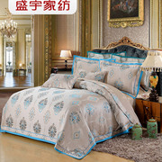 盛宇家纺床上用品欧式亮丝提花四件套1.5米被套床单维克多