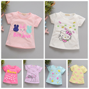 女宝宝夏装0-1-2-3岁女童夏季短袖T恤婴儿童装纯棉打底衫小童上衣