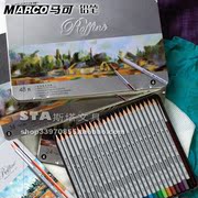 marco马可铁盒水溶彩铅712048色美术专业装水彩，彩色铅笔2436色